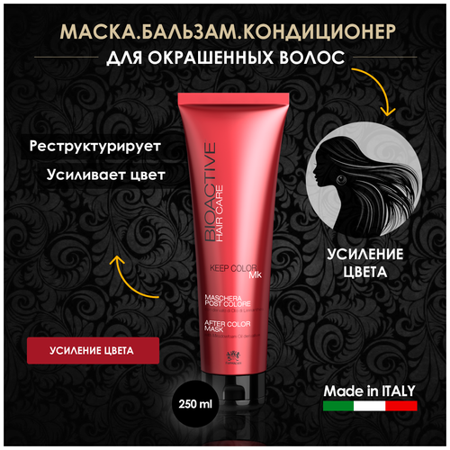 Farmagan BIOACTIVE KEEP COLOR Маска для окрашенных волос, бальзам, кондиционер, 250 мл