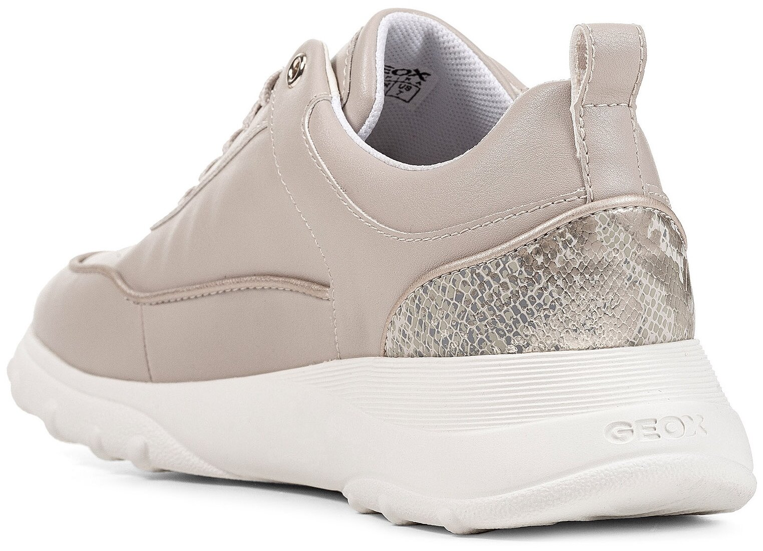 Кроссовки GEOX Geox D35LPB, полнота F (EU)/ на среднюю стопу, размер 38, бежевый — фото 1