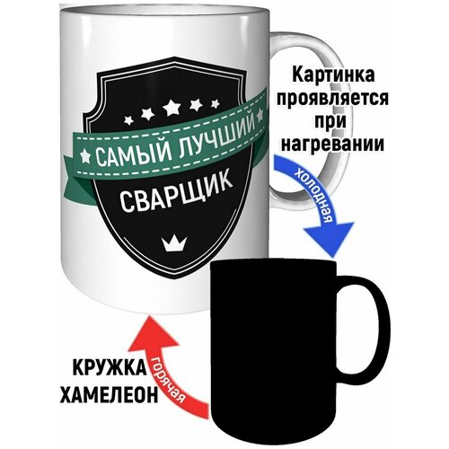 Кружка самый лучший Сварщик - проявляющаяся при нагреве, хамелеон.