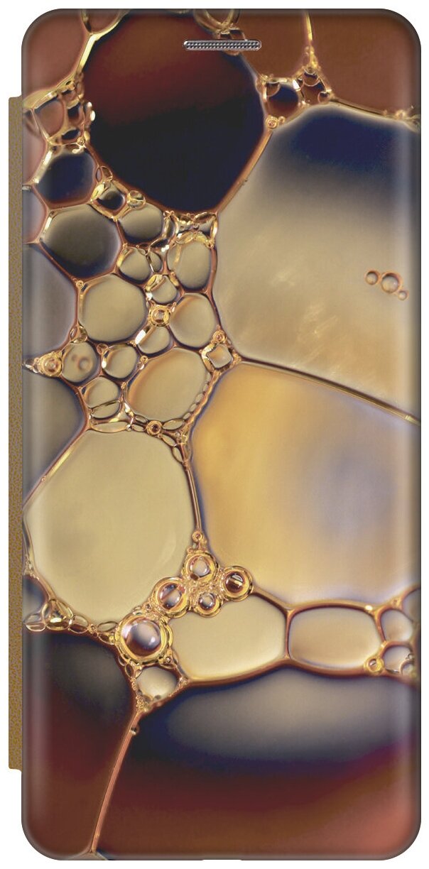 Чехол-книжка Бронзовые капли на Samsung Galaxy J5 Prime / Самсунг Джей 5 Прайс золотой