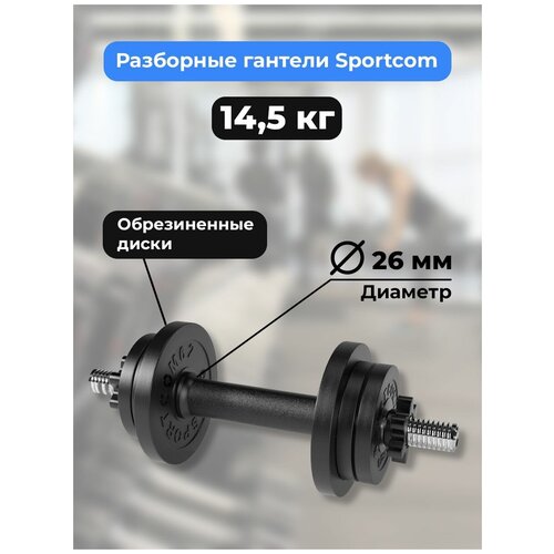 Гантель разборная BARFITS Sportcom D26 14,5 кг (вариант №1)