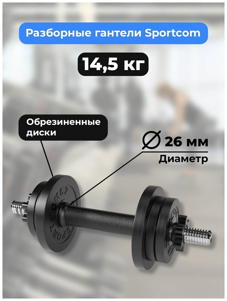 Гантель разборная BARFITS Sportcom D26 14,5 кг (вариант №1)