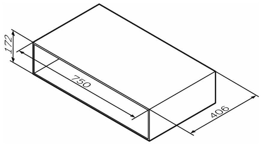 Тумба без раковины (комод) AM.PM Gem подвесной, 750х172х406 мм, белый [m90ohx0750wg] - фотография № 1