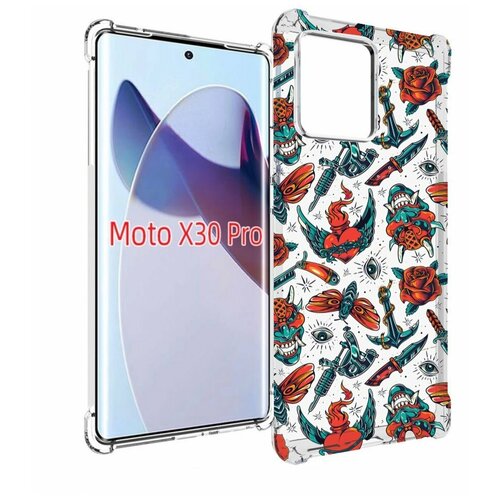 Чехол MyPads олд-скул-пак для Motorola Moto X30 Pro задняя-панель-накладка-бампер