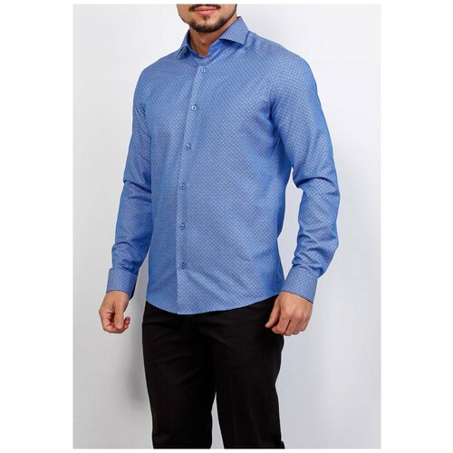 фото Рубашка greg, размер 174-184/38, голубой