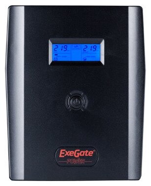 ИБП Exegate Power Smart ULB-1500 LCD (1500va, Black, 2 евророзетки+2 розетки Iec320, Usb) .