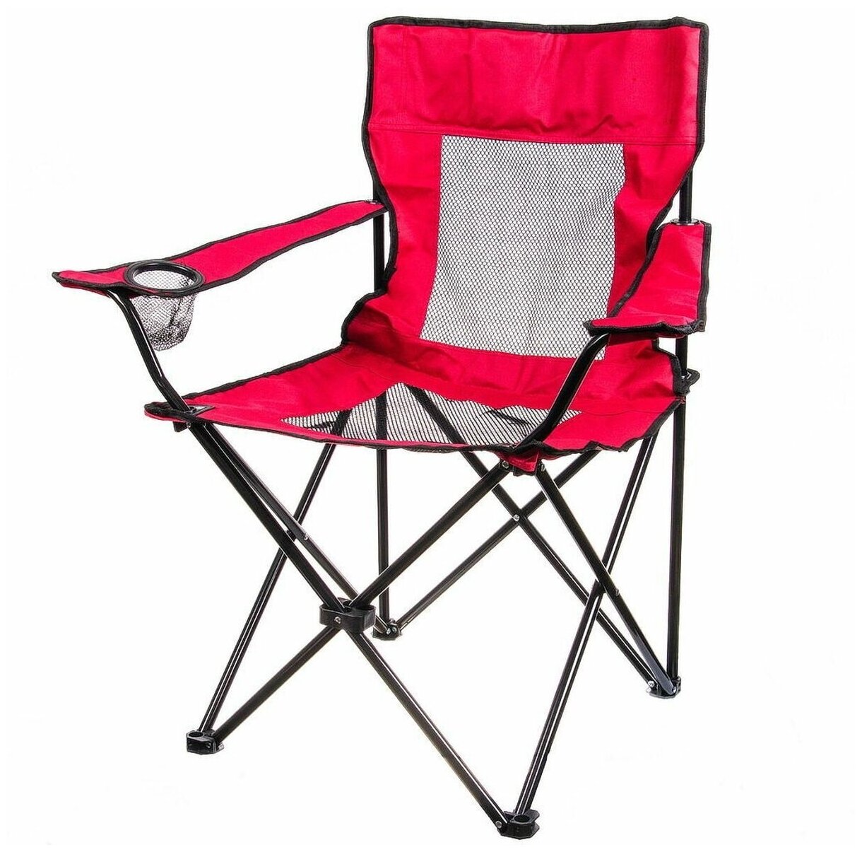 Стул-кресло 52х52х87 см красный с подстаканником 100 кг