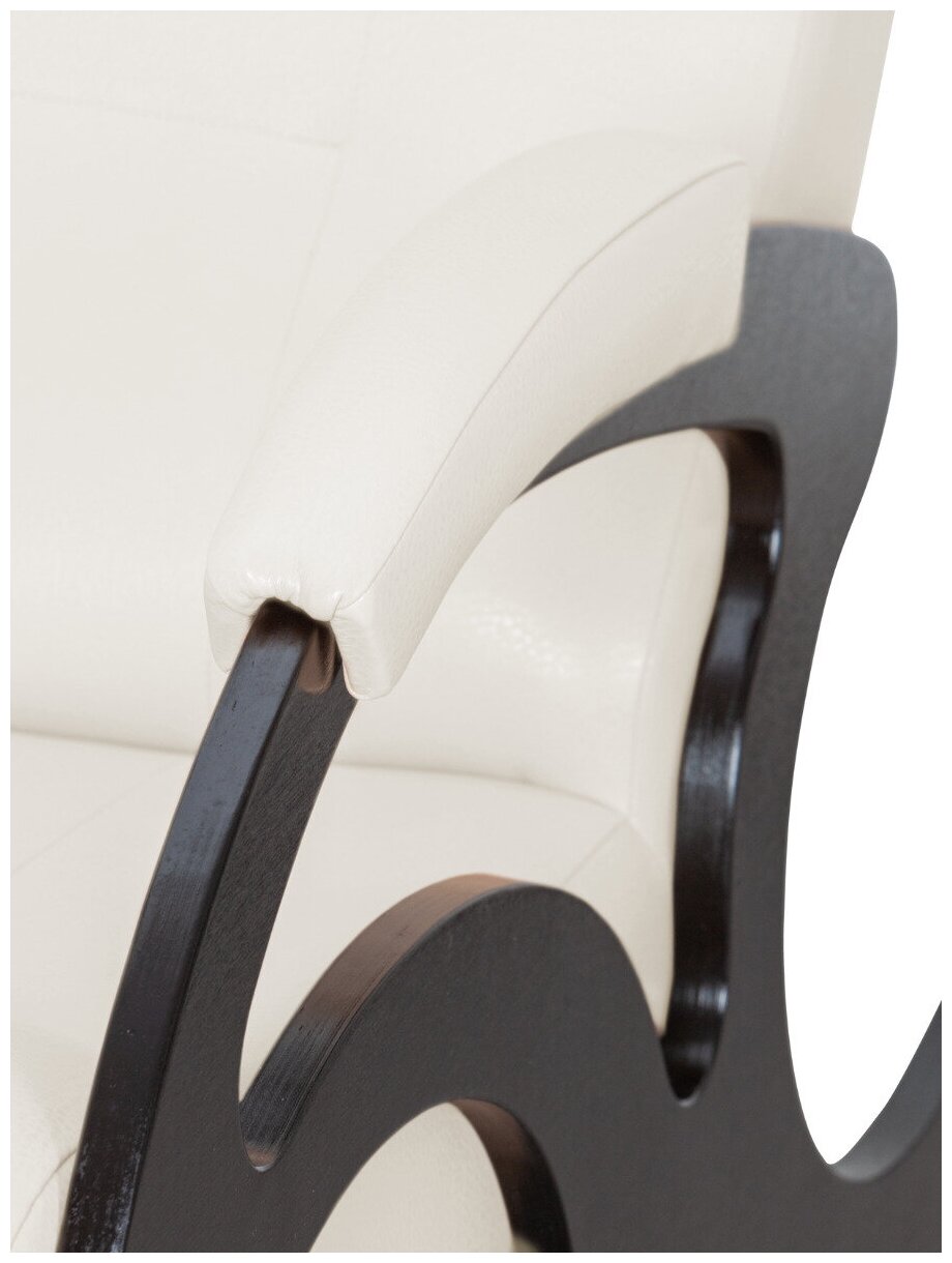 Кресло-качалка с подножкой кресло качалка ткань Экокожа Тироль цвет Крем