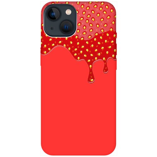 Силиконовый чехол на Apple iPhone 14 Plus / Эпл Айфон 14 Плюс с рисунком Jam Soft Touch красный силиконовый чехол на apple iphone 14 plus эпл айфон 14 плюс с рисунком coffee cardiogram soft touch красный
