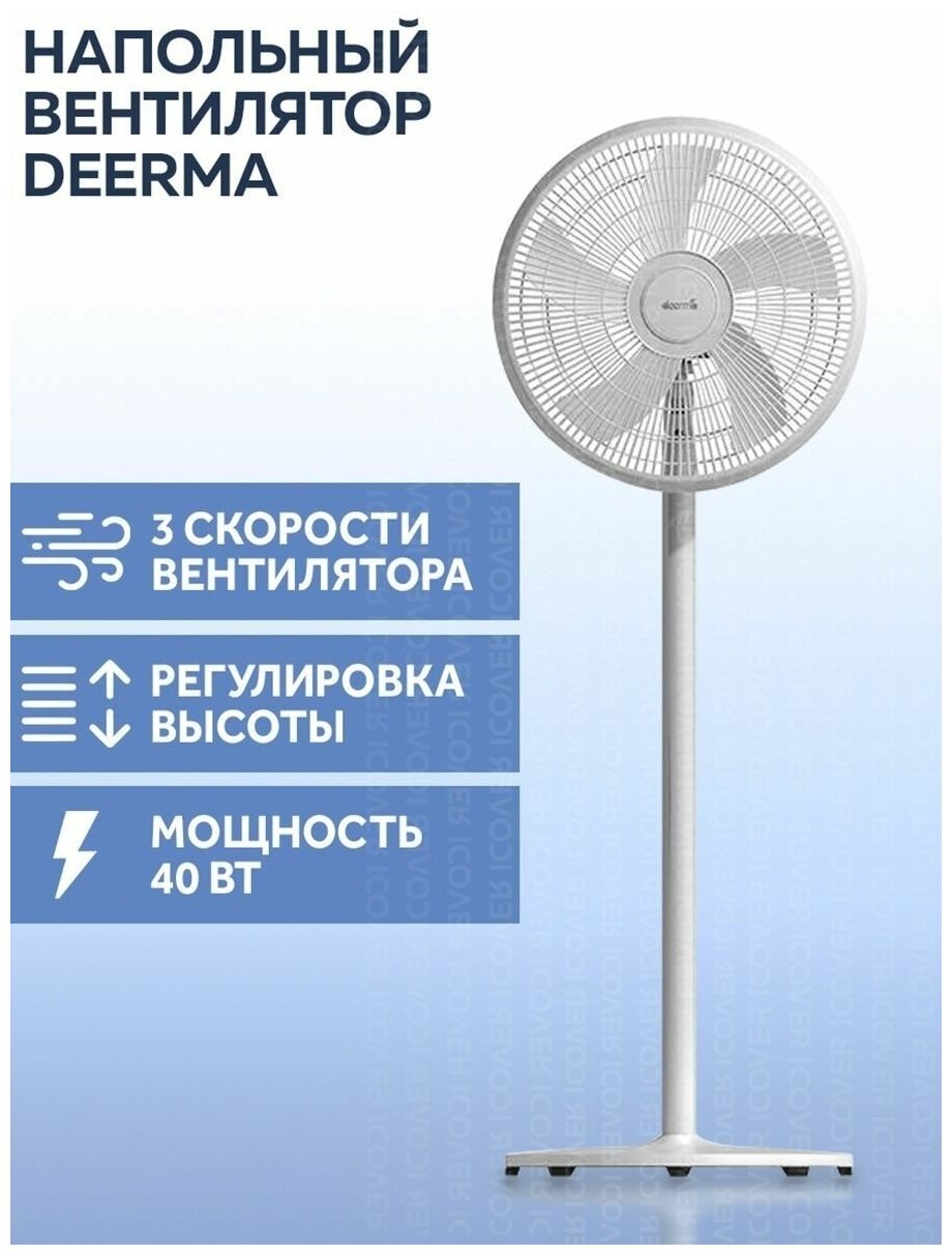 Вентилятор напольный Deerma DEM-FD15W - фотография № 4