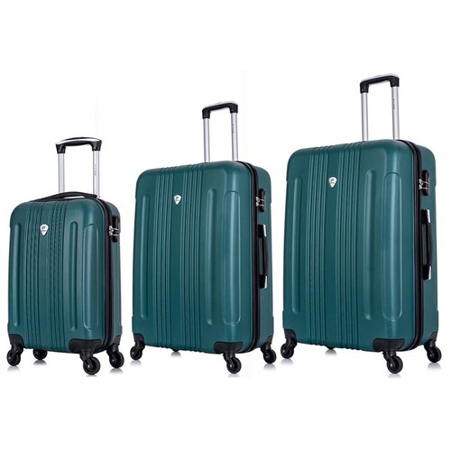 фото Чемодан lacase, 85 л, размер s/m/l, зеленый