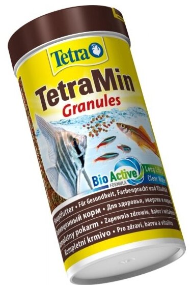 TetraMin Granules Основной корм для всех видов декоративных рыб 250мл (гранулы) - фотография № 5