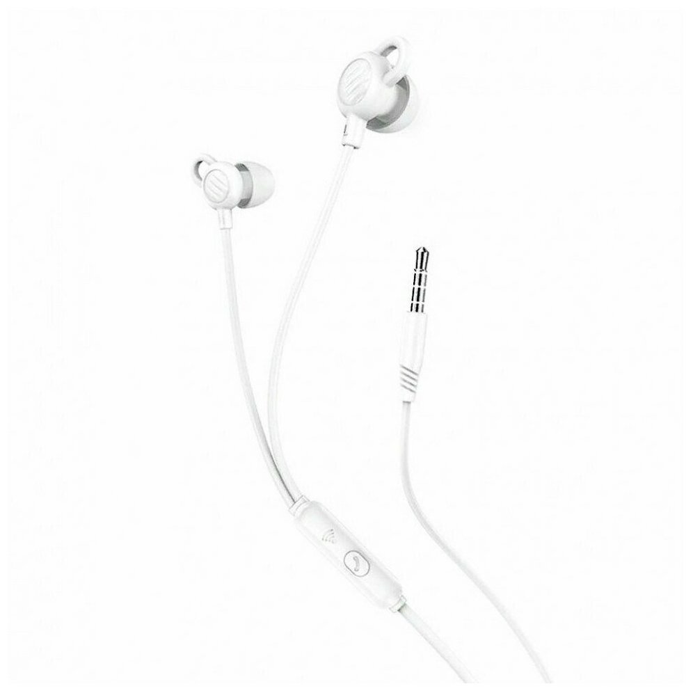 Наушники M89 Comfortable universal silicone sleeping earphones HOCO вакуумные с микрофоном белые
