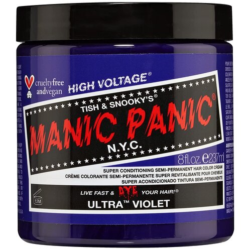Manic Panic Краситель прямого действия High Voltage, ultra violet, 237 мл, 270 г manic panic classic cotton candy pink
