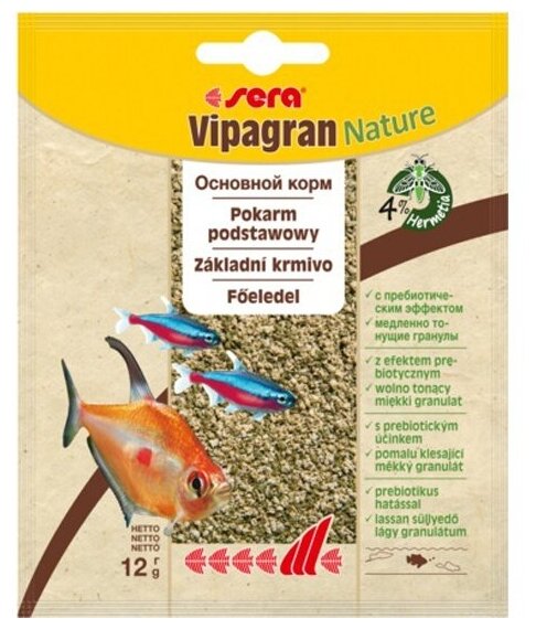 Сухой корм для рыб Sera Vipagran Nature, 12 г - фотография № 12