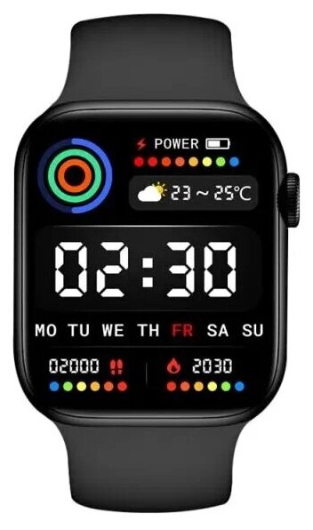 Умные смарт часы Smart Watch M36 Plus 45 mm (Android \ iOS) / Series 7 Premium с сенсорным экраном / Черный
