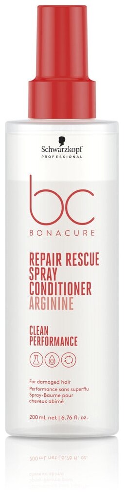 Schwarzkopf Спрей-кондиционер BONACURE REPAIR RESCUE для поврежденных волос, смягчает, уплотняет и придает блеск, 200 мл