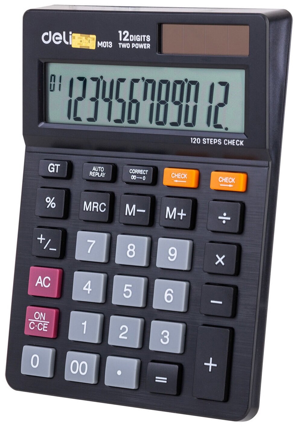 Калькулятор настольный DELI EM01320 черный 12-разр.