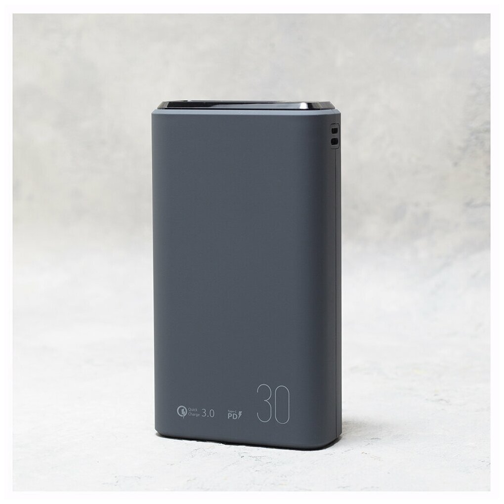 Внешний аккумулятор Olmio QS-30, 30000mAh, space-gray - фото №10