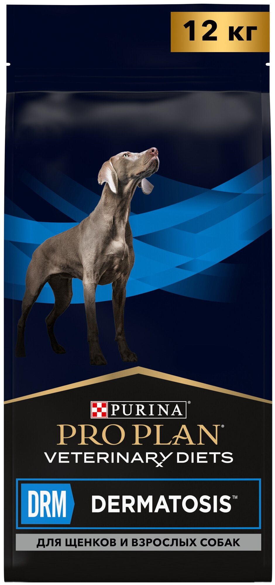 Сухой корм Pro Plan Veterinary diets DRM корм для собак при дерматозах , Пакет, 12 кг