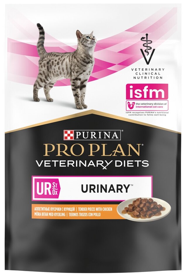 Влажный корм Purina Pro Plan Veterinary Diets UR для кошек при болезнях нижних отделов мочевыводящих путей с курицей, 85 г х 10 шт. - фотография № 6