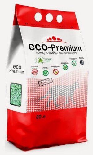Изображение товара Наполнитель для кошачьих туалетов Eco Premium Алоэ древесный комкующийся с ароматом Алое 7,6 кг 20 л