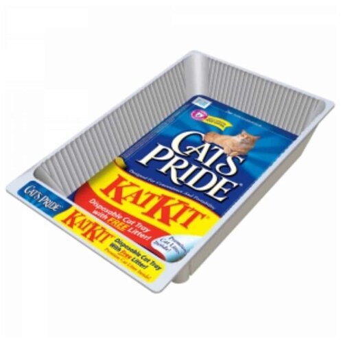 CAT'S PRIDE KAT KIT Наполнитель впитывающийся ароматизированный в пластиковом разовом лотке 3 л