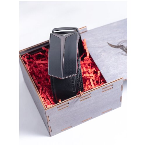 фото Bizon men's style / ремень мужской натуральная кожа автомат / 35 мм в подарочной коробке / подарок мужу отцу мужчине парню