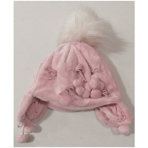шапка modniki для девочки с помпоном р56 бордовая Шапка , размер 44, розовый