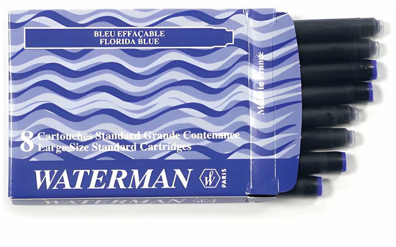 Картридж Waterman (S0110860) синие чернила для ручек перьевых (8шт) - фото №18