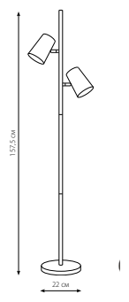 Торшер напольный светодиодный ULM-T600 2х6W/4500K/DIM WHITE - фотография № 2