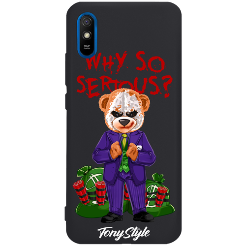 Черный силиконовый чехол для Xiaomi Redmi 9A Tony Style Why so serious черный силиконовый чехол для xiaomi redmi note 10 pro tony style why so serious