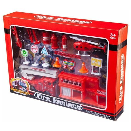 Junfa Toys Набор игровой Пожарная станция, на блистере