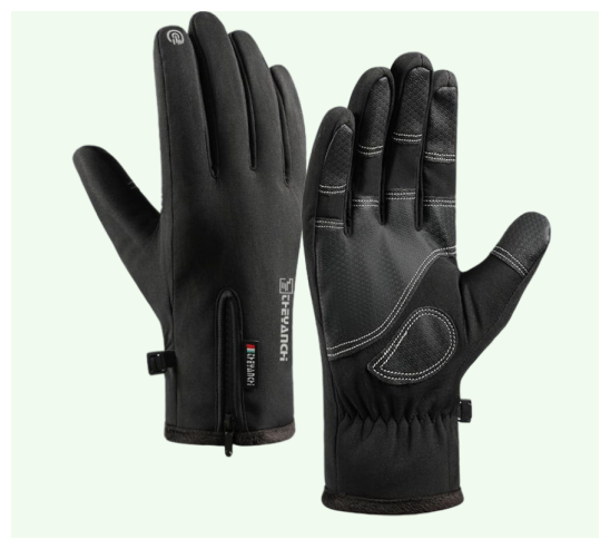 Перчатки спортивные утепленные мужские сенсорные черные 