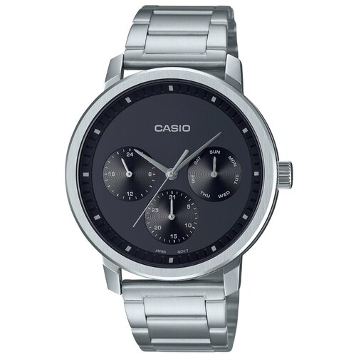 фото Наручные часы casio японские наручные часы casio collection mtp-b305d-1e, черный, серебряный