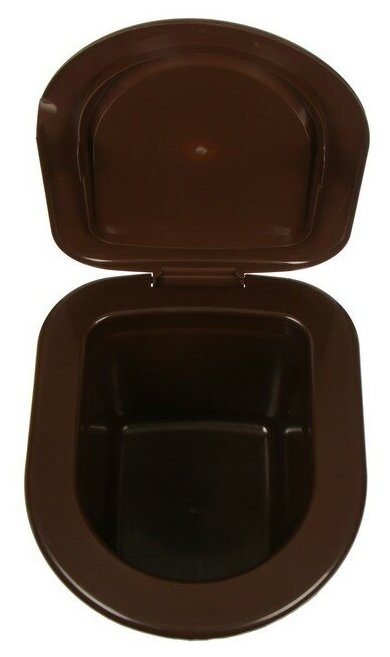 Ведро-туалет, h = 20 см, 11 л, коричневое - фотография № 5
