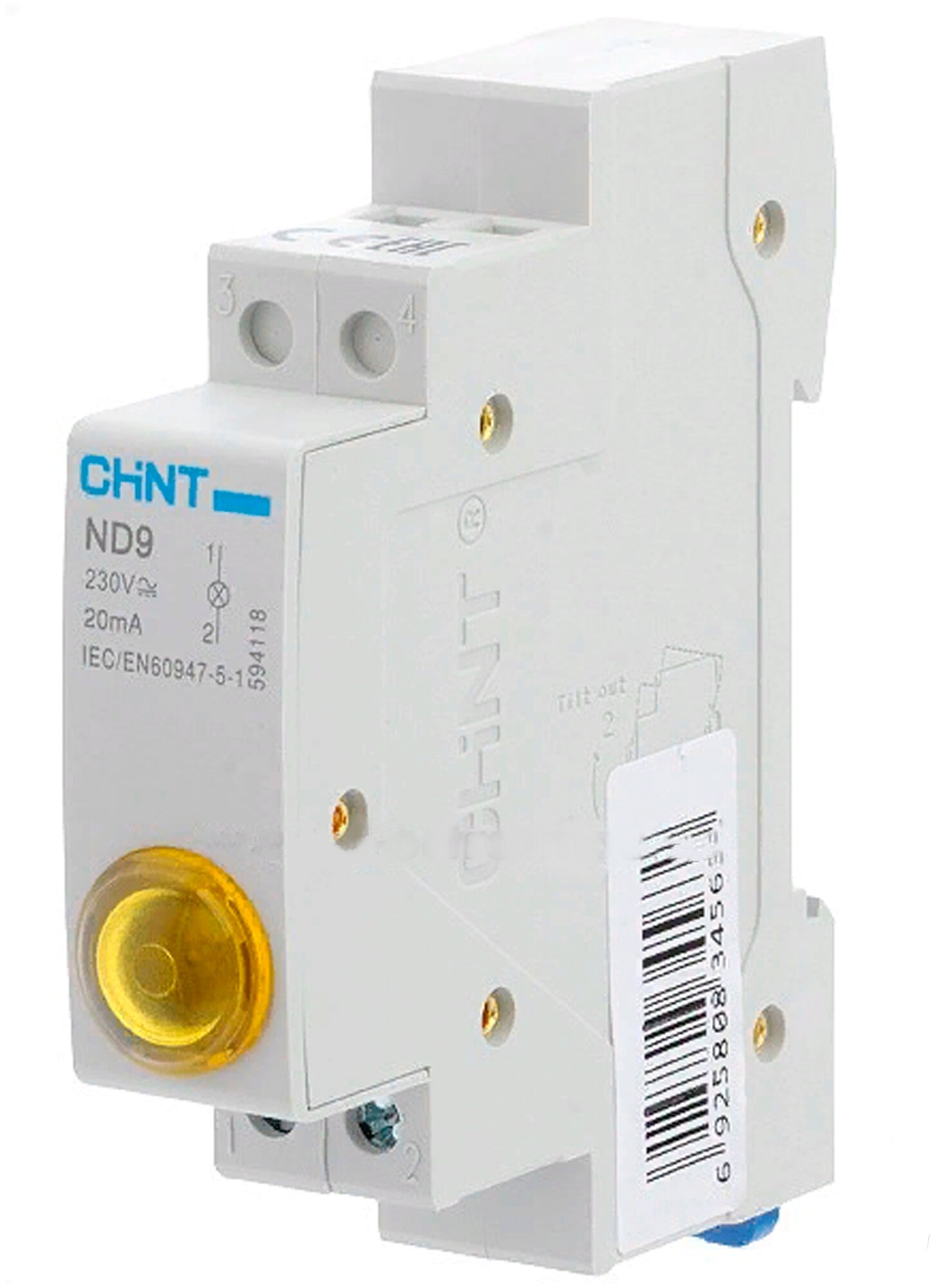 CHINT Индикатор ND9-1/y желтый , AC/DC230В (LED) (R)(CHINT) 594118 - фотография № 1