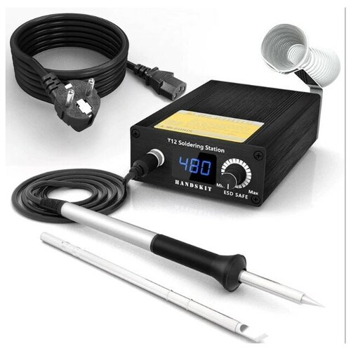 Процессорная паяльная станция Handskit T12 OLED 72W для работы со сменными жалами HAKKO T12 и T2 Series 529000₽