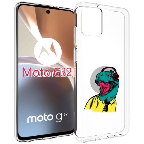 Чехол MyPads дино для Motorola Moto G32 задняя-панель-накладка-бампер