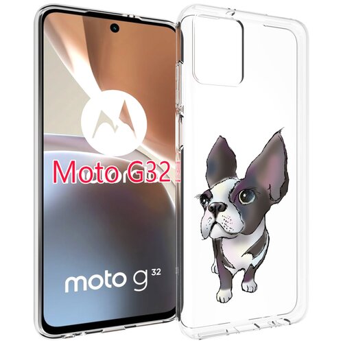 Чехол MyPads Бульдожка для Motorola Moto G32 задняя-панель-накладка-бампер