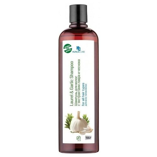 Шампунь с экстрактами лавра и чеснока Hunca Care для волос, 650 мл