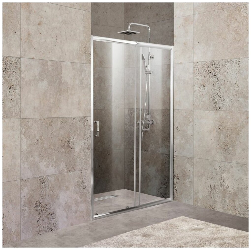 BelBagno Душевая дверь в нишу BelBagno Unique BF-1-100/115-C-Cr стекло прозрачное