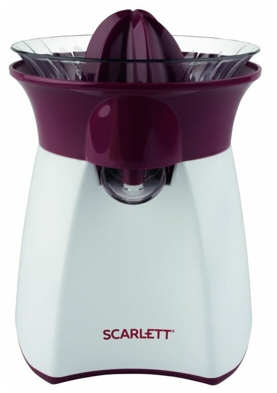 Соковыжималка цитрусовая Scarlett SC-JE50C07 25Вт белый/красный