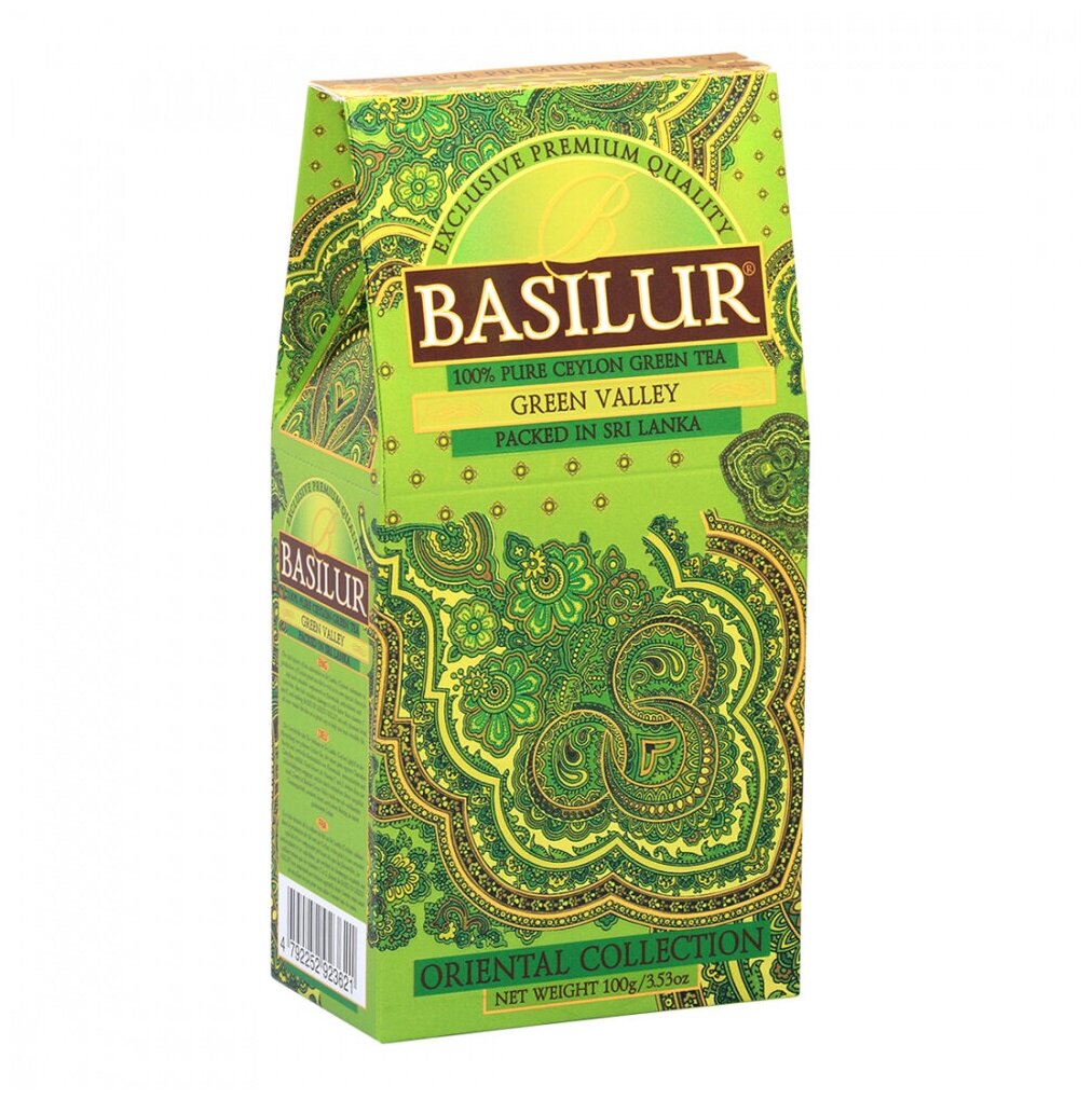 Чай зеленый листовой Basilur Восточная коллекция "Зеленая долина", 100г. - фотография № 3