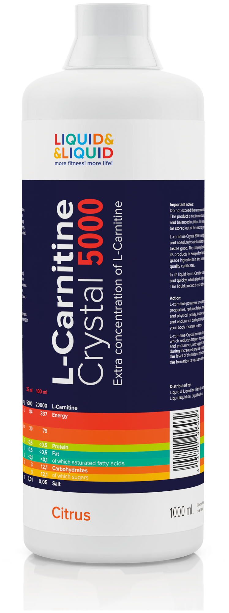 L-Carnitine Crystal Liquid&Liquid 5000 (1000ml) цитрус