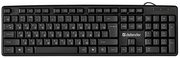 Клавиатура проводная DEFENDER Element HB-520, USB, 104 клавиши + 3 дополнительные клавиши, черная