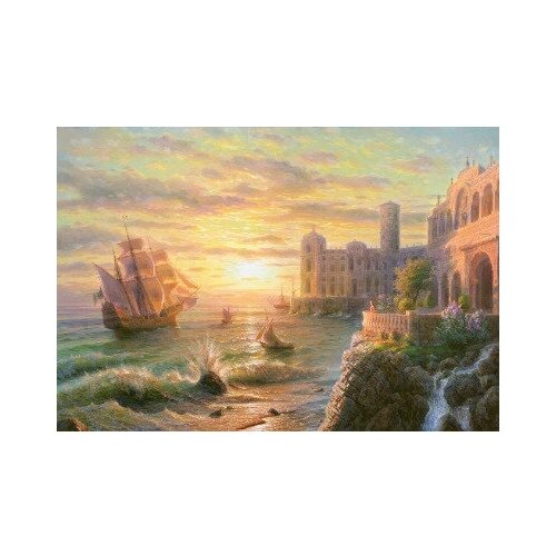Картина по номерам море на подрамнике 40х50см пейзаж закат парусник VA-1619 картина по номерам море пейзаж на подрамнике 40х50см va 3627