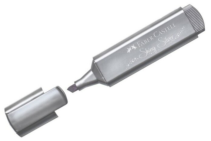Маркер Текстовыделитель Faber-Castell TL 46 Metallic, мерцающий серебристый, 1 - 5 мм, 154661