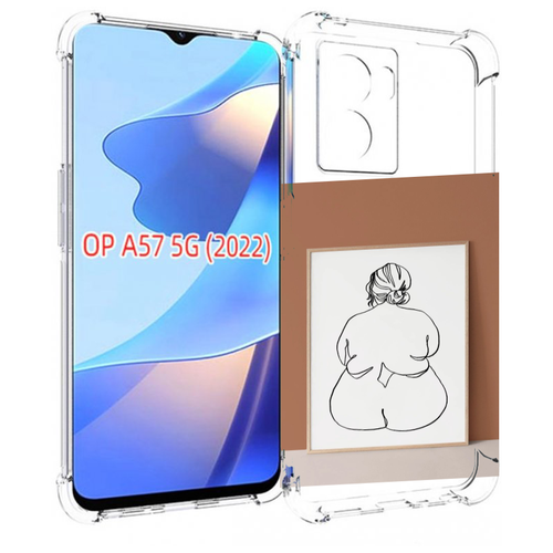 Чехол MyPads Body Positive Female Figure Line Art женский для OPPO A57 5G(2022) задняя-панель-накладка-бампер чехол mypads body positive female figure line art женский для vivo x note 5g задняя панель накладка бампер