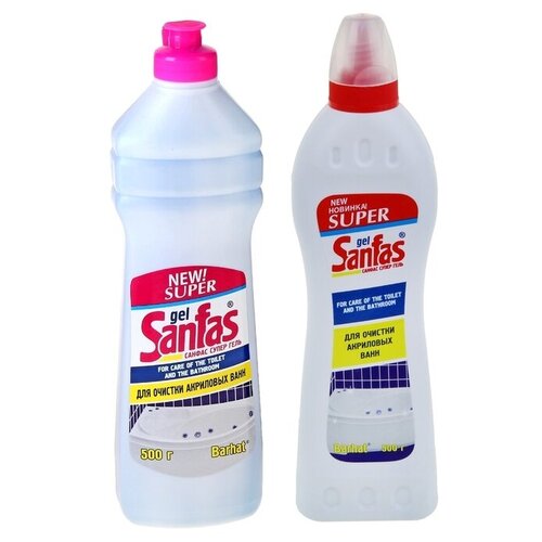 Средство для акриловых ванн SUPER SANFAS, гель, 500 г